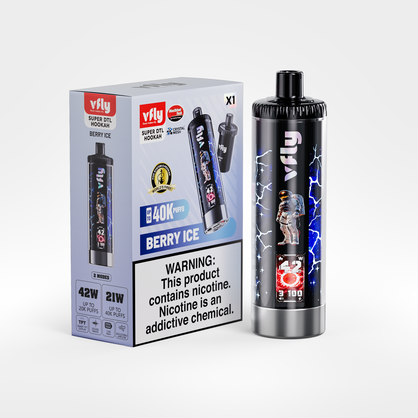 VFLY Super DTL Hookah 40K Disposable E-Hookah KIT - 40000 Puffs