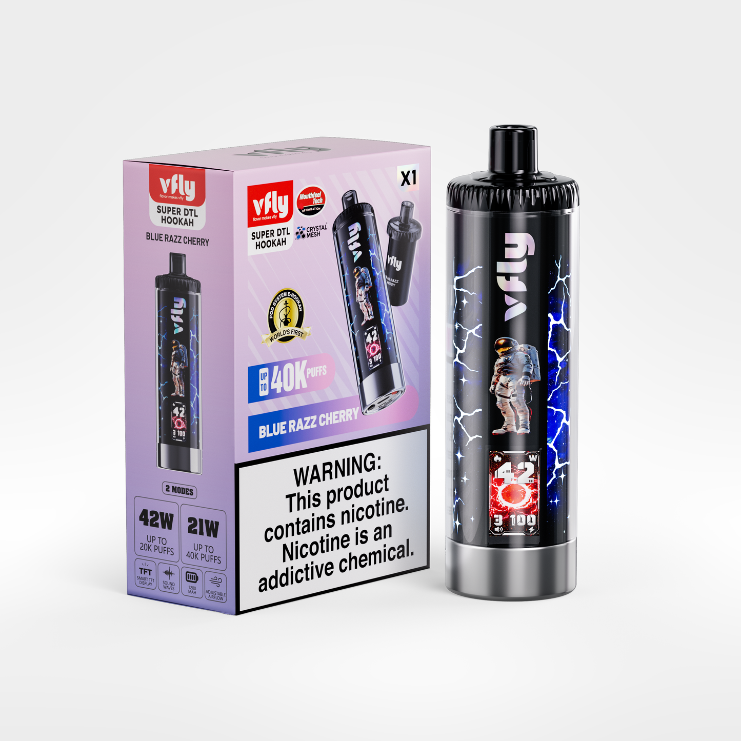 VFLY Super DTL Hookah 40K Disposable E-Hookah KIT - 40000 Puffs