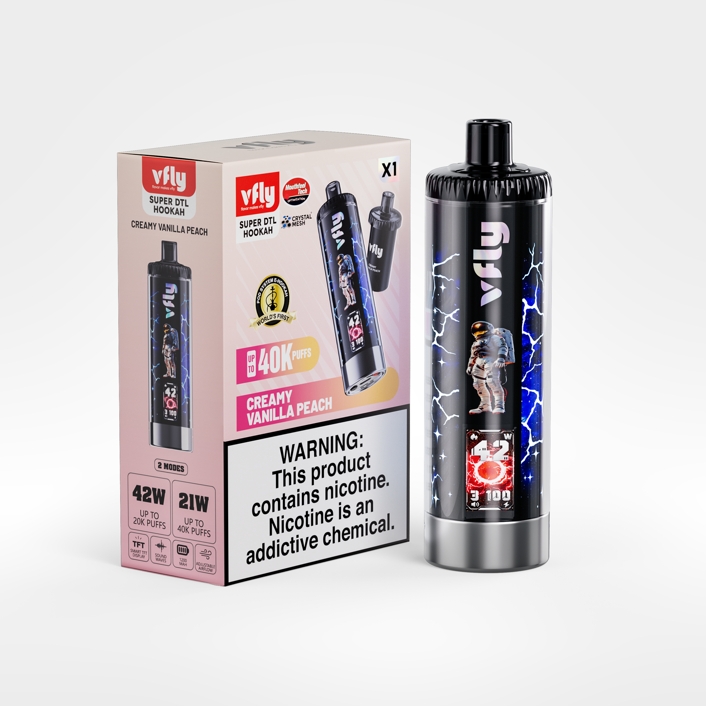 VFLY Super DTL Hookah 40K Disposable E-Hookah KIT - 40000 Puffs