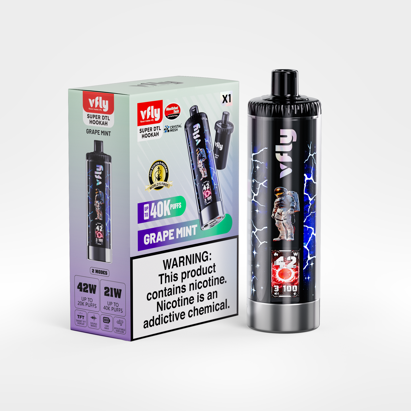 VFLY Super DTL Hookah 40K Disposable E-Hookah KIT - 40000 Puffs