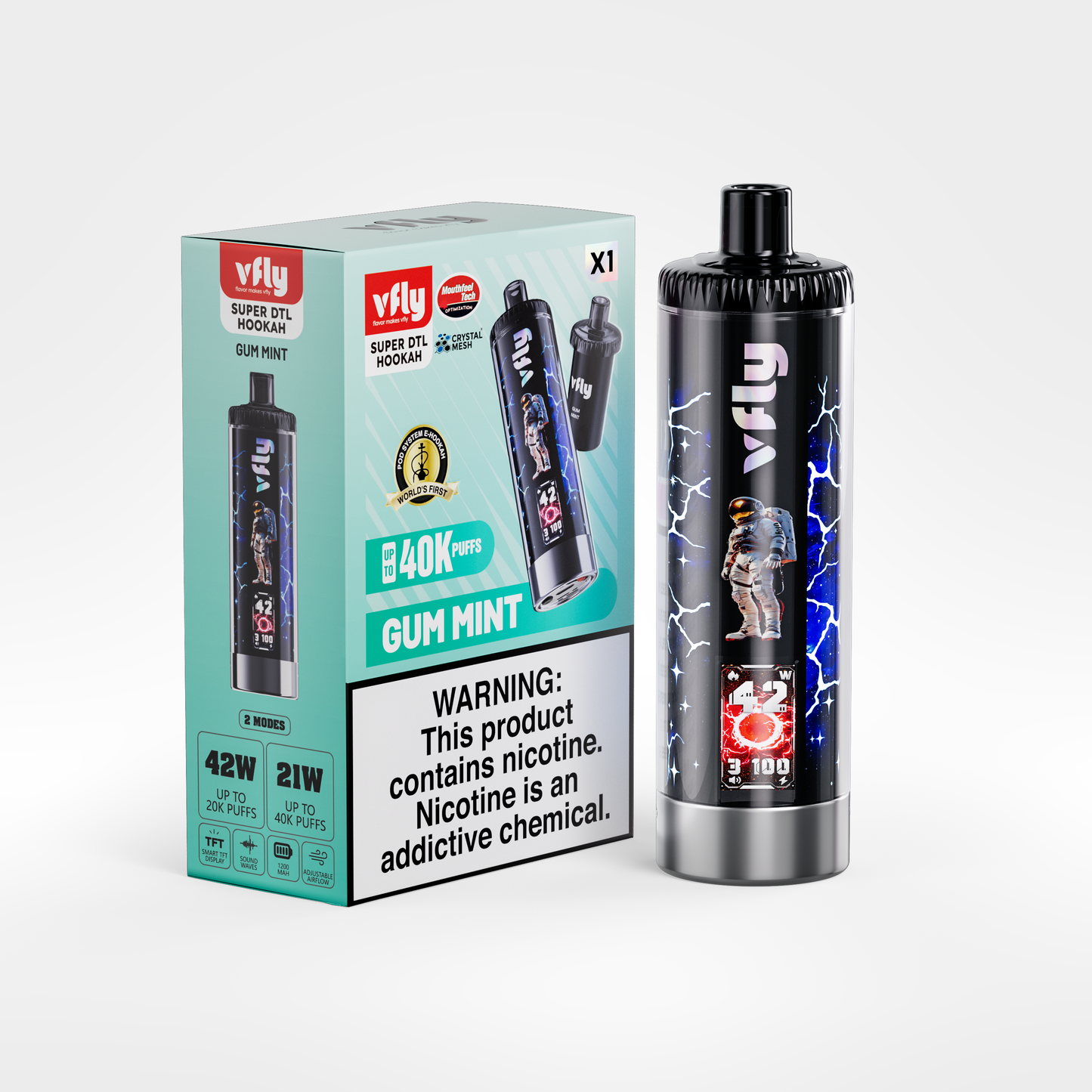 VFLY Super DTL Hookah 40K Disposable E-Hookah KIT - 40000 Puffs