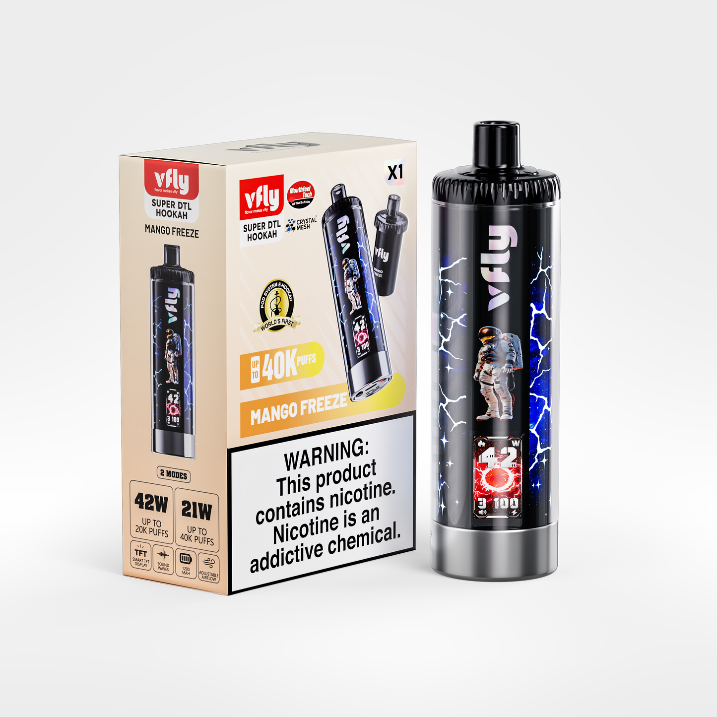 VFLY Super DTL Hookah 40K Disposable E-Hookah KIT - 40000 Puffs