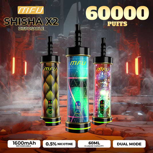 MFU Shisha X2 60K Puff Disposable E-Hookah - 60,000 Puffs