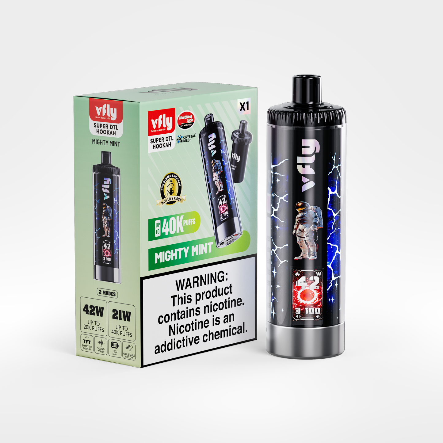 VFLY Super DTL Hookah 40K Disposable E-Hookah KIT - 40000 Puffs