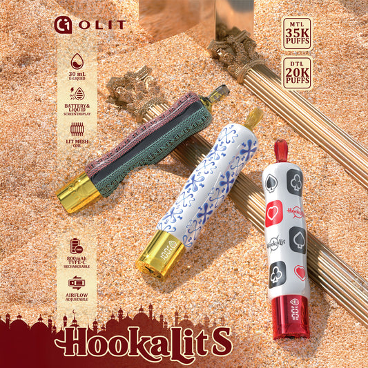 OLIT HookaLit S 35K Puff Disposable E-Hookah - 35,000 Puffs