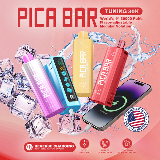 Assembled in USA | PICA BAR "TUNING" 30K Disposable KIT - 30,000 Puffs