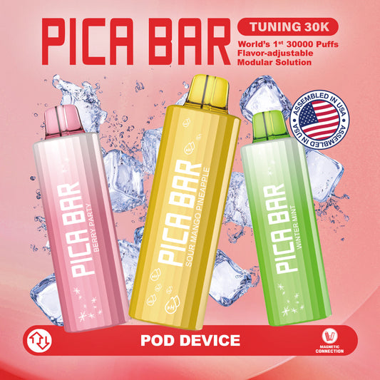 Assembled in USA | PICA BAR "TUNING" 30K Disposable POD - 30,000 Puffs