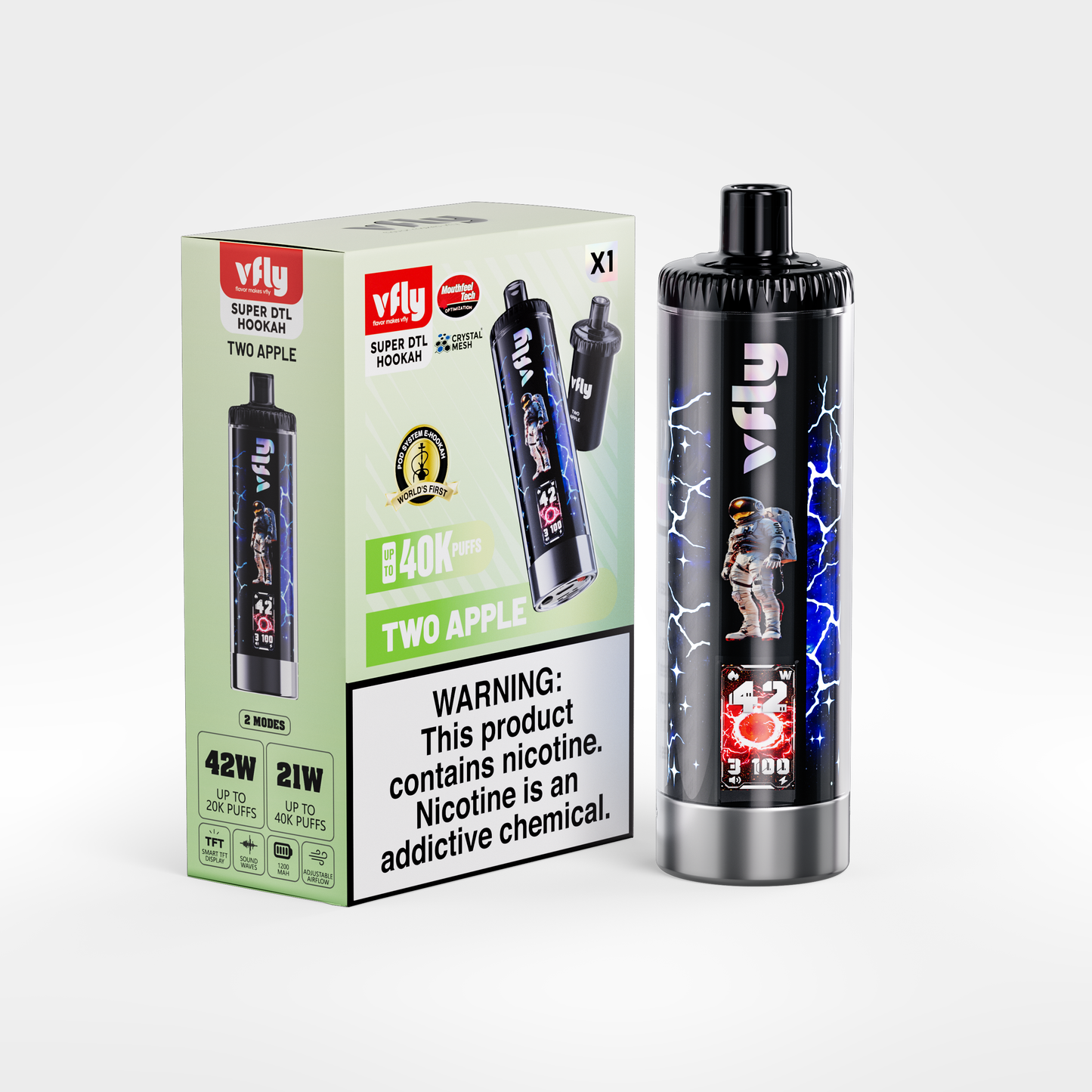 VFLY Super DTL Hookah 40K Disposable E-Hookah KIT - 40000 Puffs
