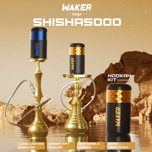 WAKER Shisha 5000 E-Hookah powered by YOOZ - 5000 Puffs
